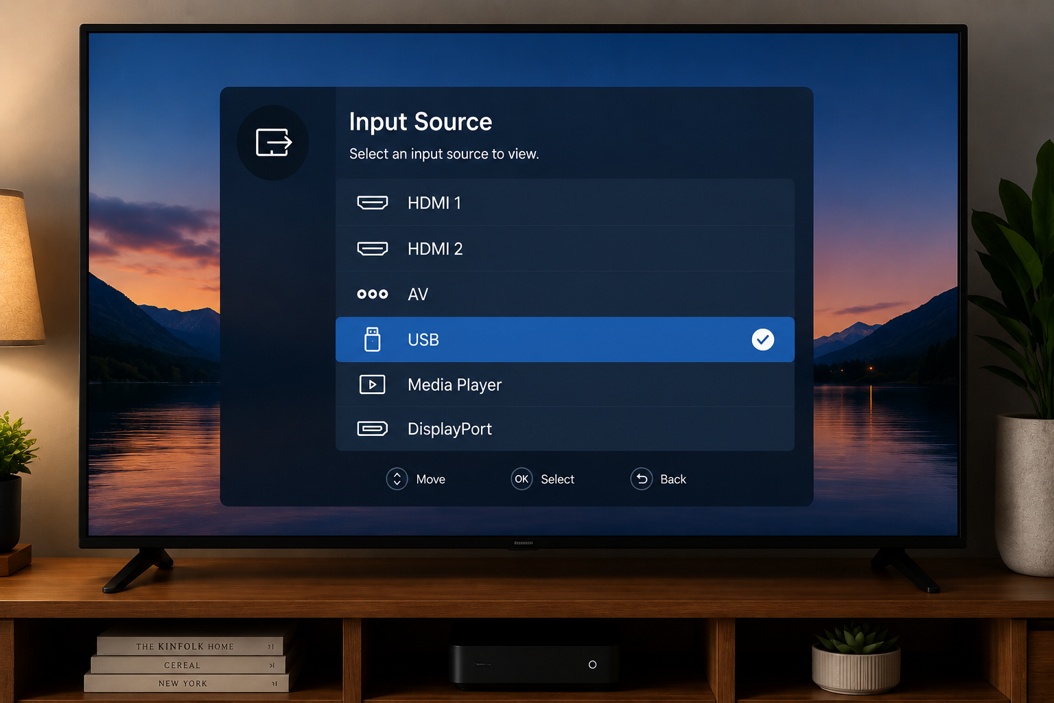 Selecting USB Input