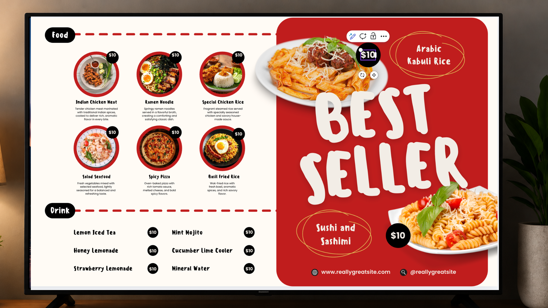 How to Display a Food Menu on a TV (The Simple, Free Way)